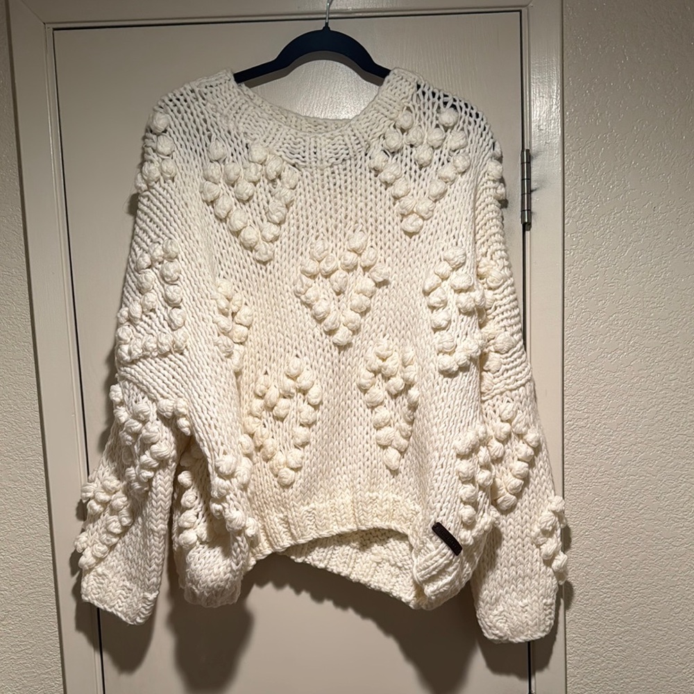 Wishlist Chunky Knit Cream Sweater